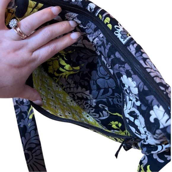 Vera Bradley Hipster Crossbody Bag Blue Green Baroque Floral Adjustable Strap - Picture 6 of 10